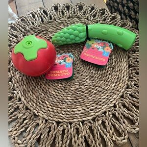 Bark NWT Tomato and Asparagus Dog Toys